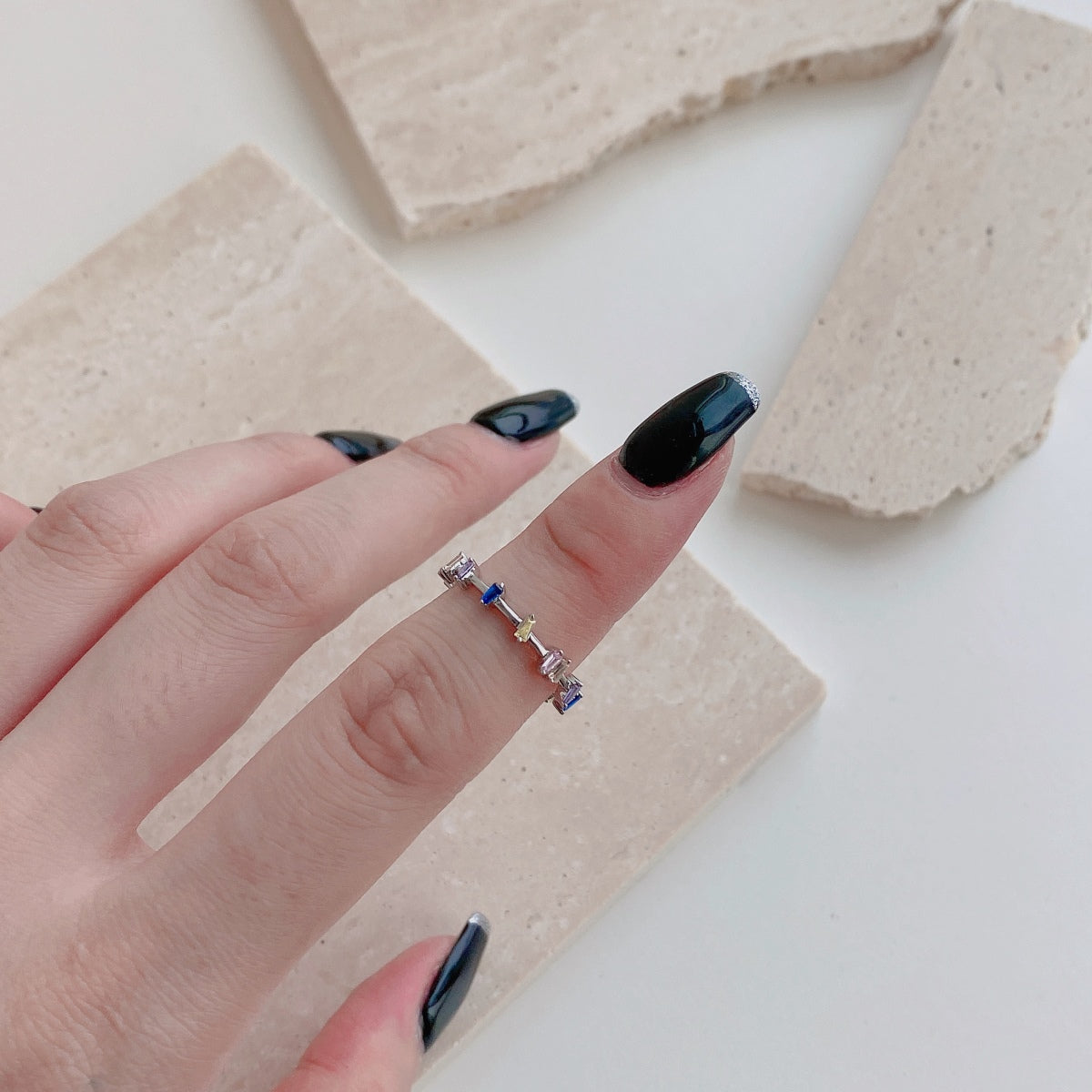 [CiCi]Unique Trapezoid Cut Daily Ring