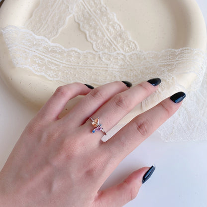 [CiCi]Radiant Colorful Multi Cut Daily Ring