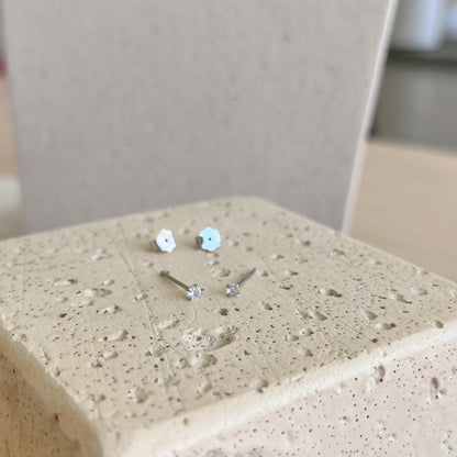 [CiCi]Delicate Solitaire Earrings