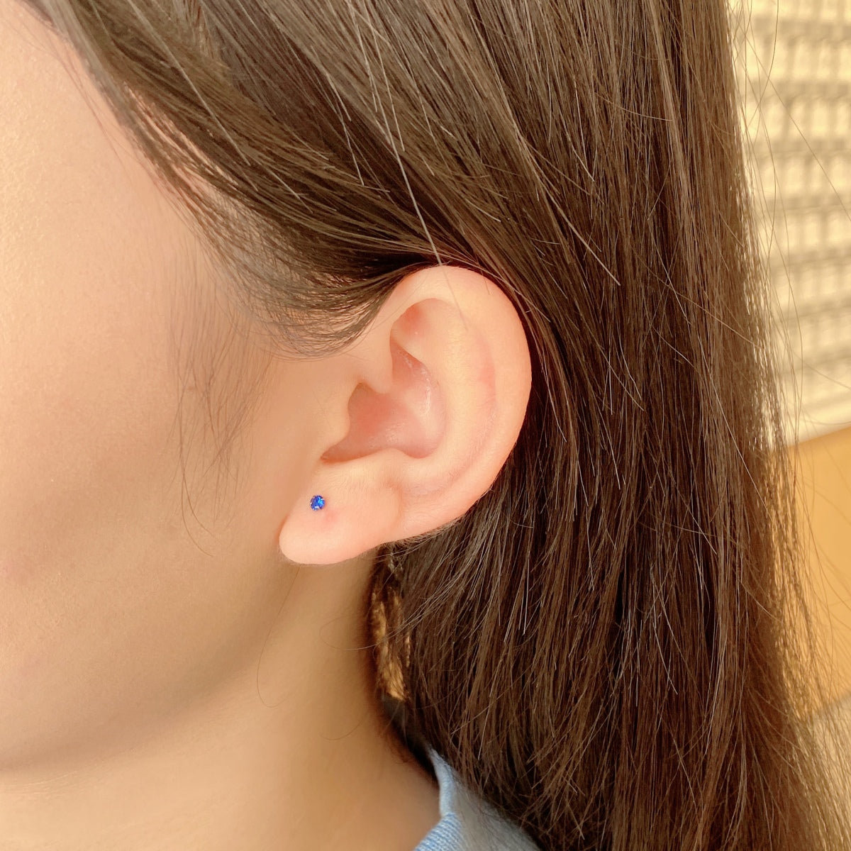 [CiCi]Delicate Solitaire Earrings