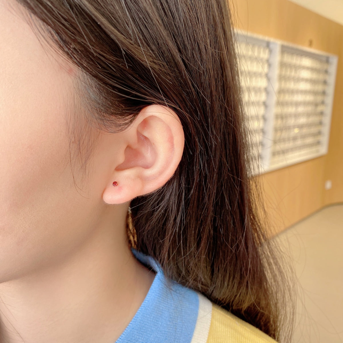 [CiCi]Delicate Solitaire Earrings