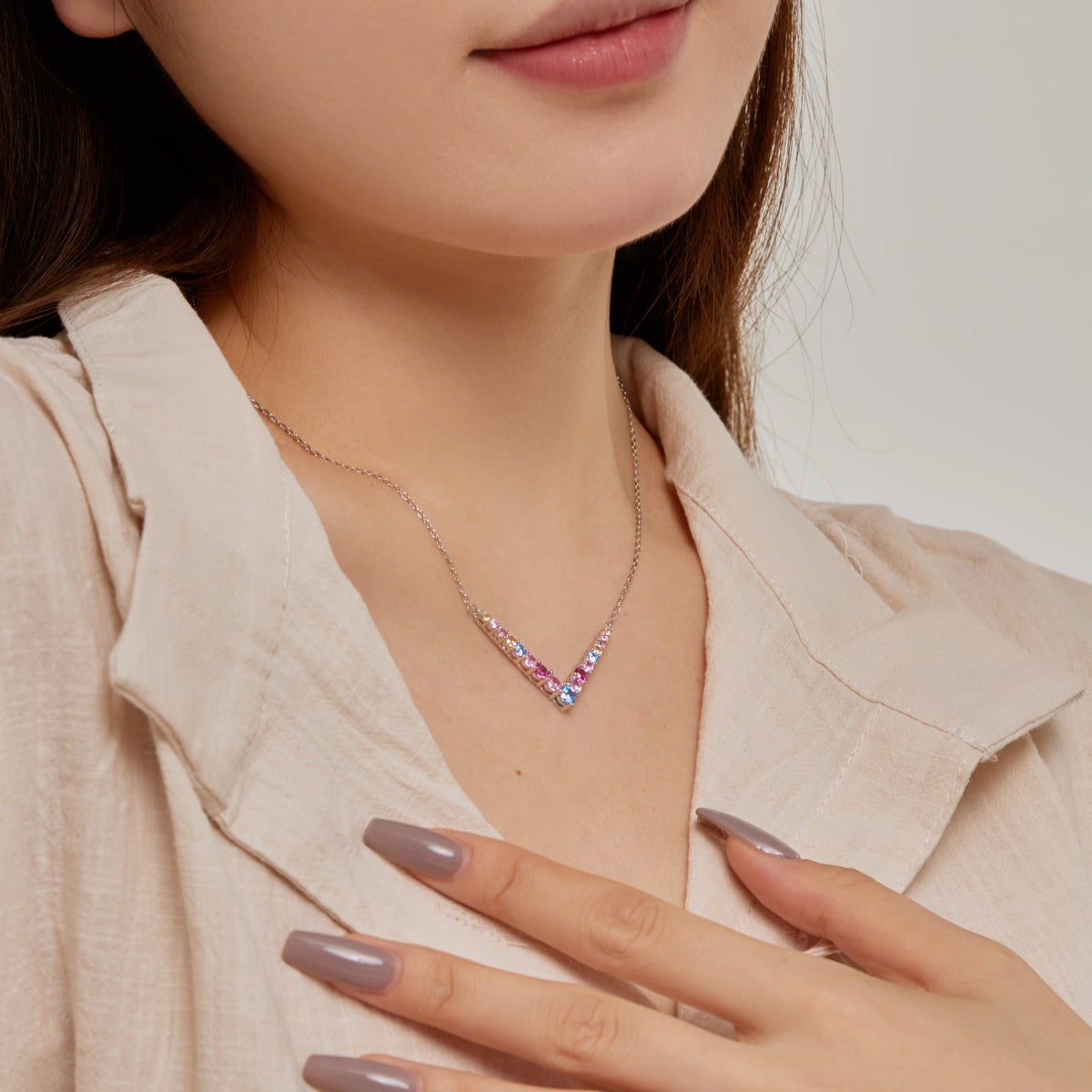 [CiCi]Ornate Round Cut Necklace