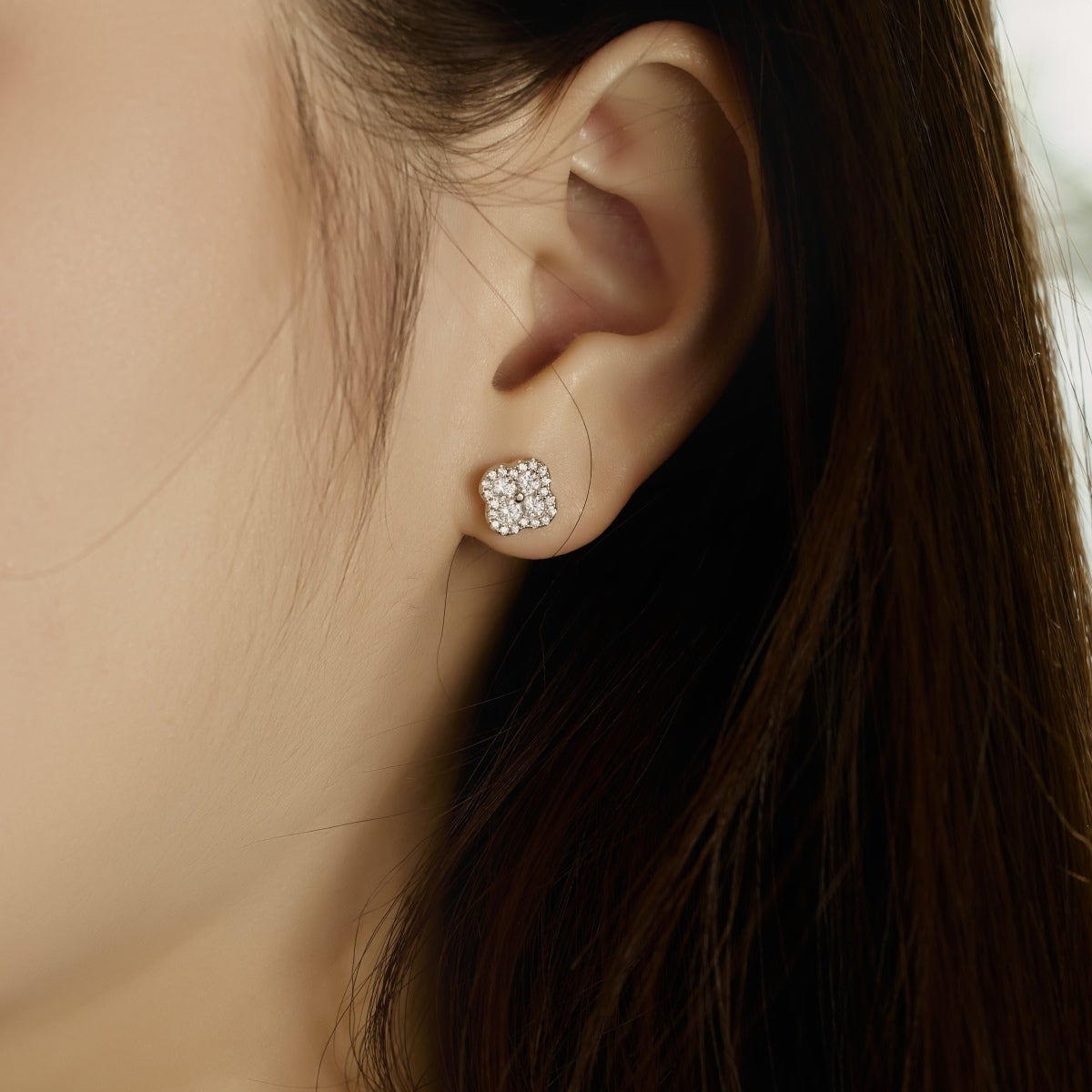[CiCi]Four-Leaf Clover Flower Shaped Earrings