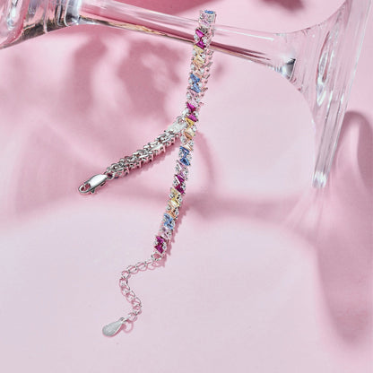 [CiCi]Ornate Sparkling Multi Cut Party Bracelet