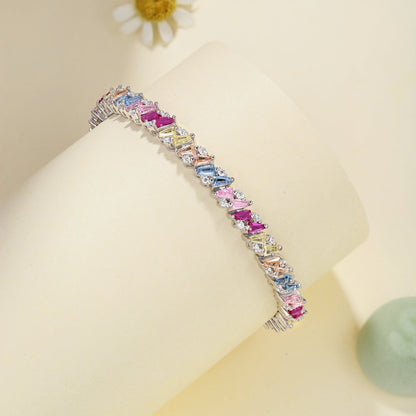 [CiCi]Ornate Sparkling Multi Cut Party Bracelet