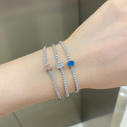 [CiCi]0.75 Carat Exquisite Oval Cut Daily Bracelet
