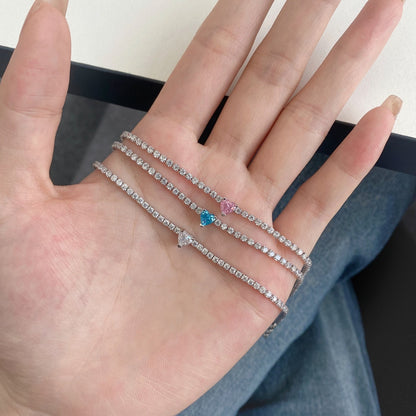 [CiCi]0.5 Carat Elegant Romantic Heart Shape Lover Bracelet