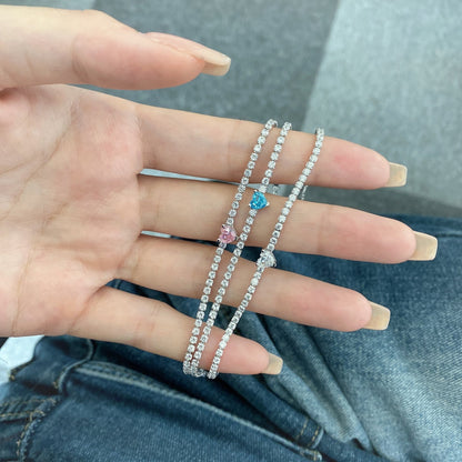 [CiCi]0.5 Carat Elegant Romantic Heart Shape Lover Bracelet