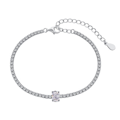 [CiCi]0.75 Carat Exquisite Oval Cut Daily Bracelet