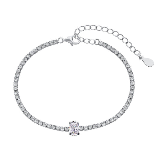 [CiCi]0.75 Carat Exquisite Oval Cut Daily Bracelet