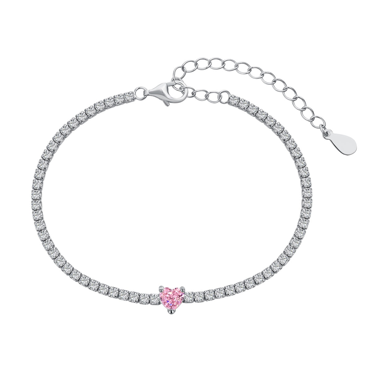 [CiCi]0.5 Carat Elegant Romantic Heart Shape Lover Bracelet