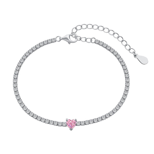 [CiCi]0.5 Carat Elegant Romantic Heart Shape Lover Bracelet