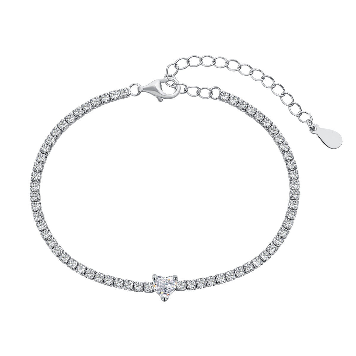 [CiCi]0.5 Carat Elegant Romantic Heart Shape Lover Bracelet