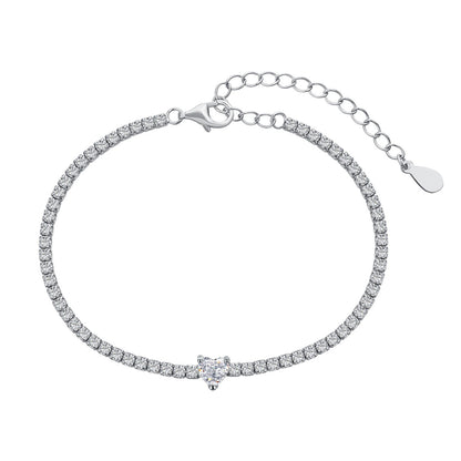 [CiCi]0.5 Carat Elegant Romantic Heart Shape Lover Bracelet