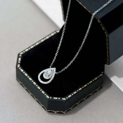 [CiCi]Sparkling Pear Cut Necklace