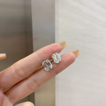 [CiCi]Dazzling Square Shape Earrings