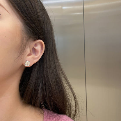 [CiCi]Dazzling Square Shape Earrings