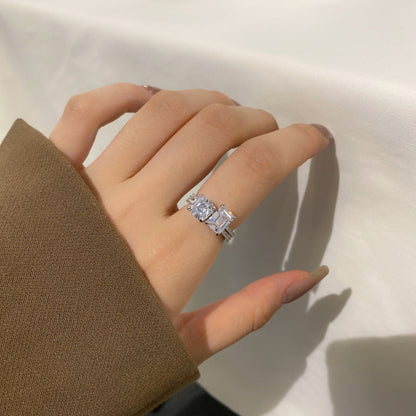 [CiCi]2.0 Carat Scintillating Ornate Radiant Cut Party Ring