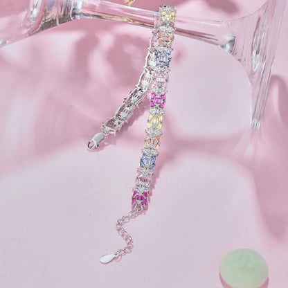 [CiCi]Delicate Colorful Multi Cut Party Bracelet