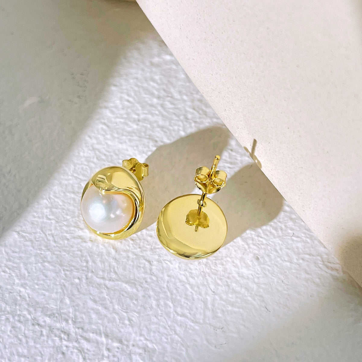 [CiCi]Dainty Bread Pearl Earrings