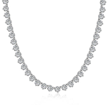 [CiCi]Ornate Heart Cut Tennis Necklace