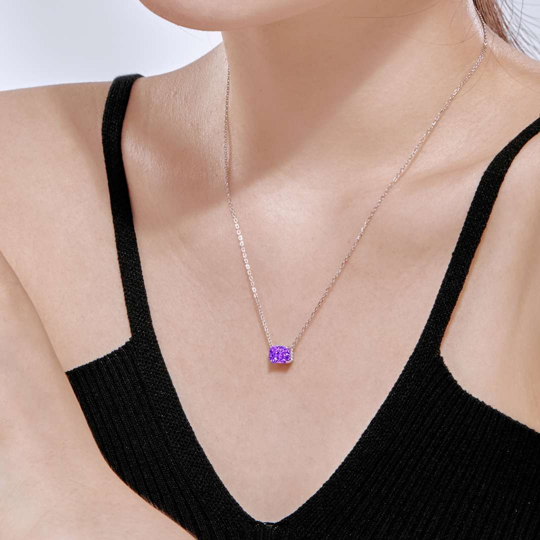 [CiCi]Luxurious Square Shape Colorful Necalack
