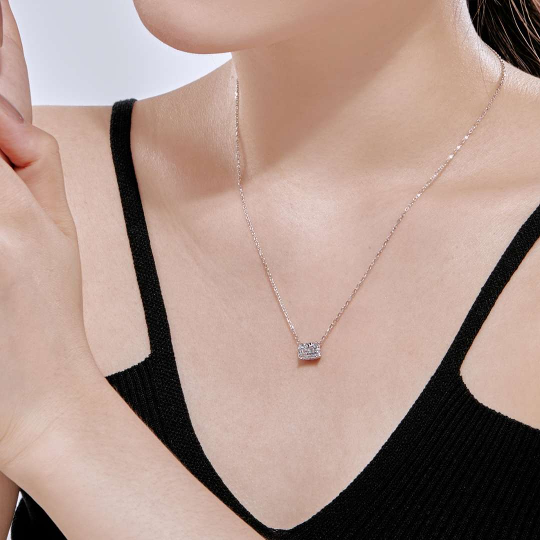[CiCi]Luxurious Square Shape Colorful Necalack