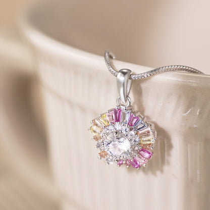 [CiCi]Charming Flower Colorful Necklace