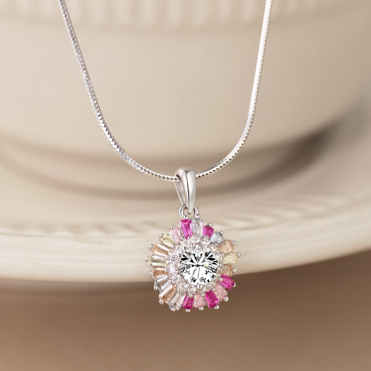 [CiCi]Charming Flower Colorful Necklace