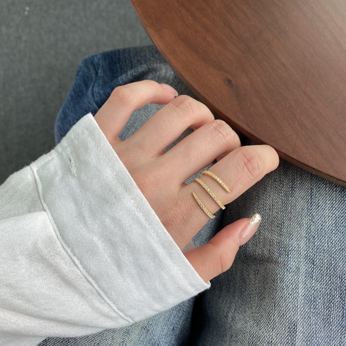 [CiCi]Unique Vibrant Entangle Daily Ring