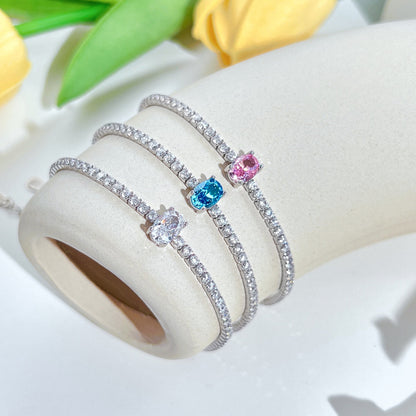 [CiCi]0.75 Carat Exquisite Oval Cut Daily Bracelet