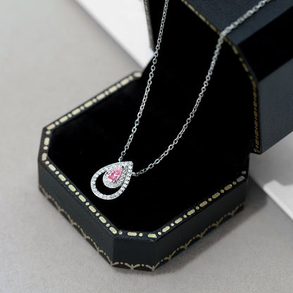 [CiCi]Sparkling Pear Cut Necklace