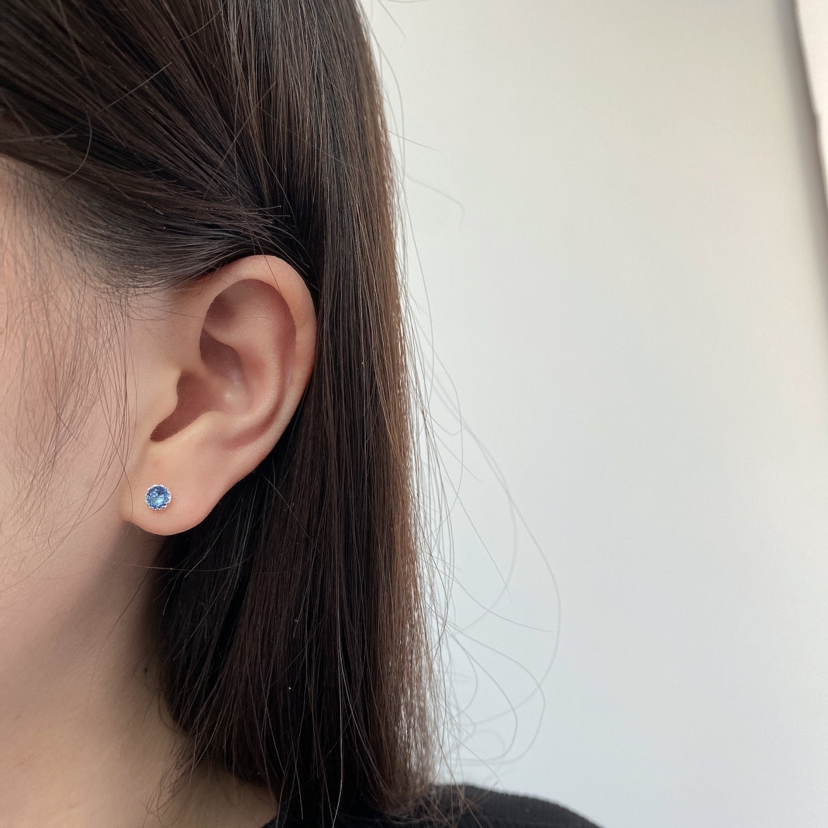 [CiCi]Sparkling Colorful Round Shape Earrings