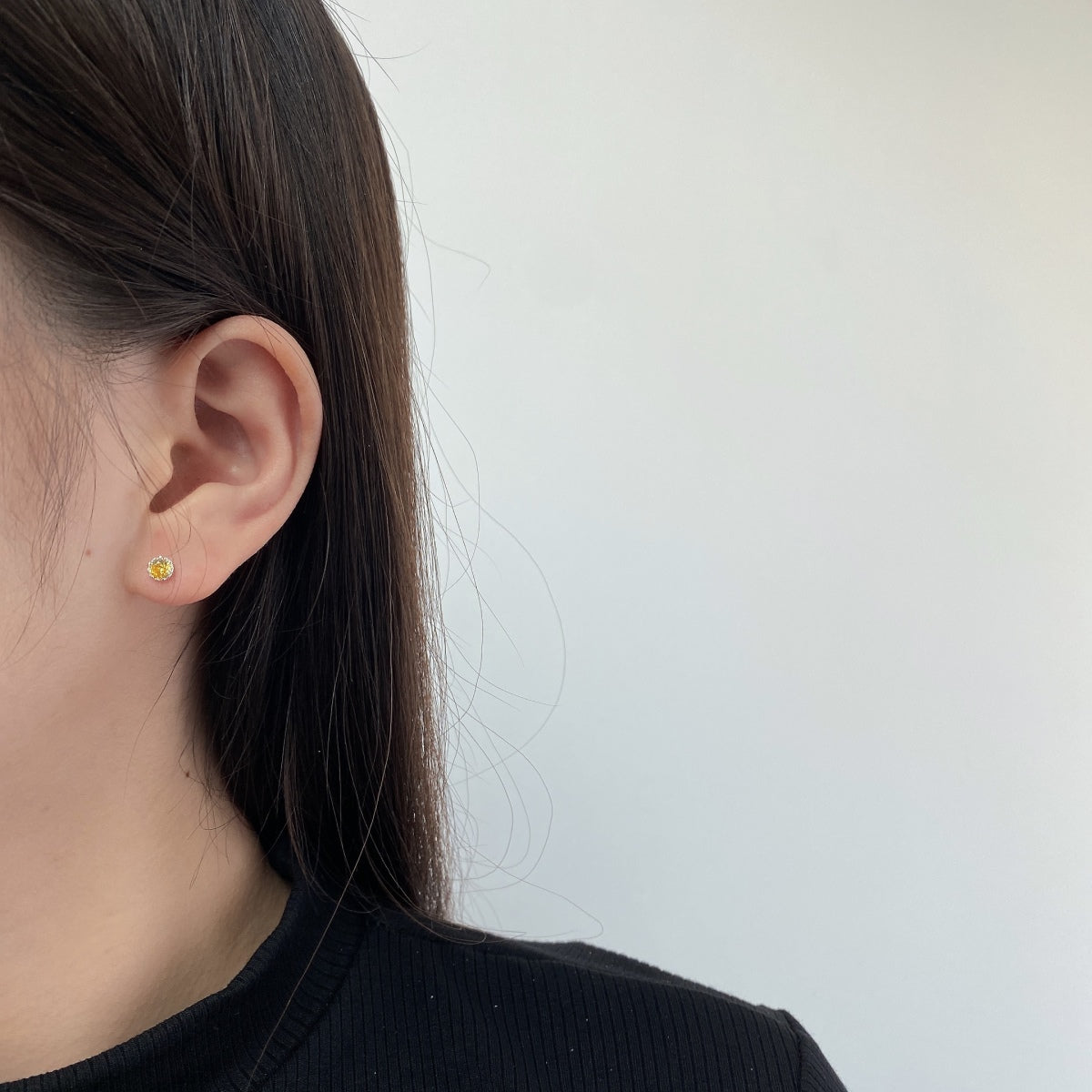 [CiCi]Sparkling Colorful Round Shape Earrings
