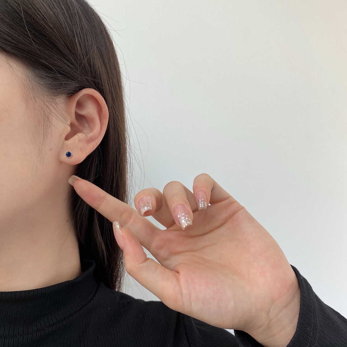 [CiCi]Sparkling Colorful Round Shape Earrings