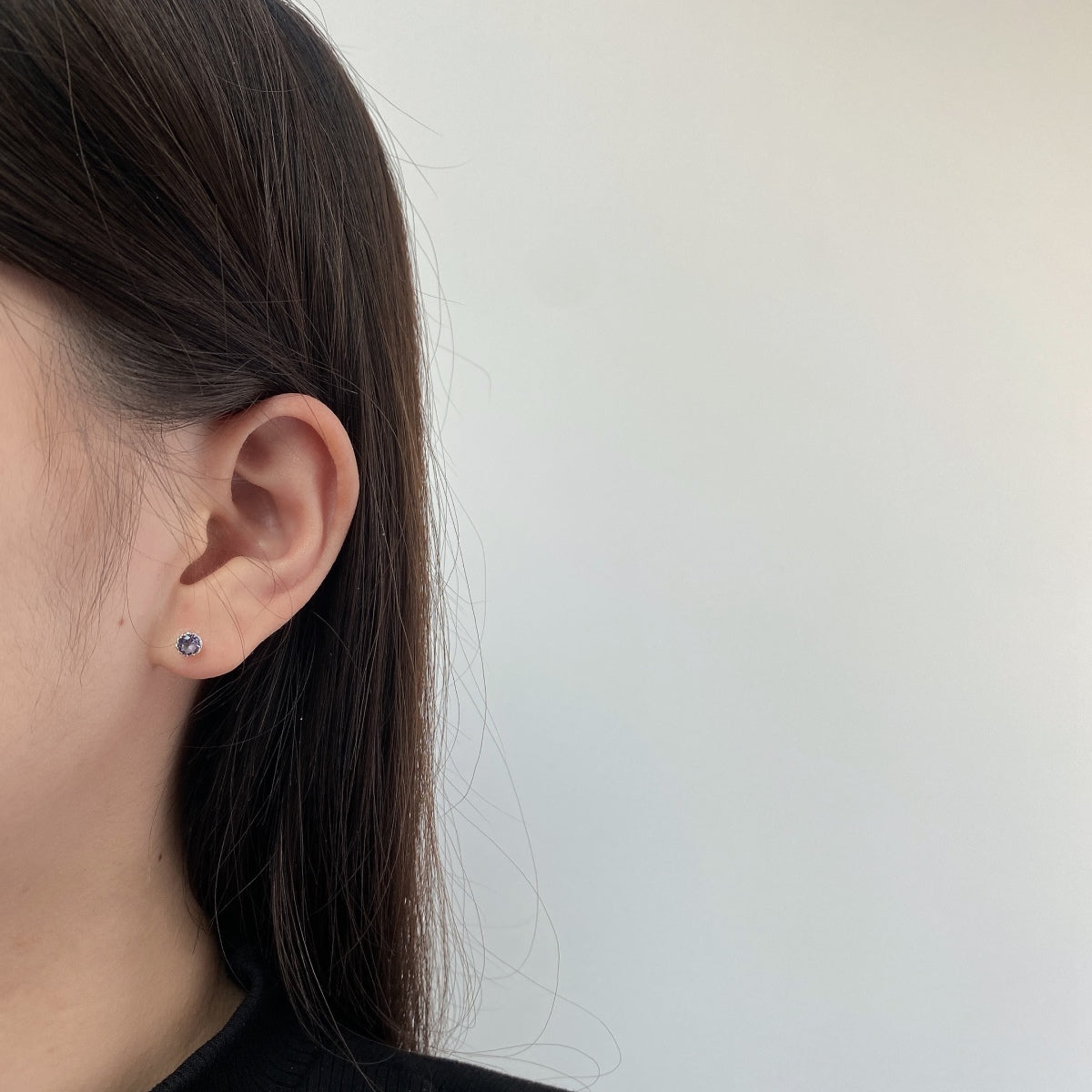 [CiCi]Sparkling Colorful Round Shape Earrings