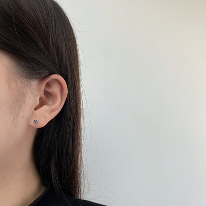 [CiCi]Sparkling Colorful Round Shape Earrings