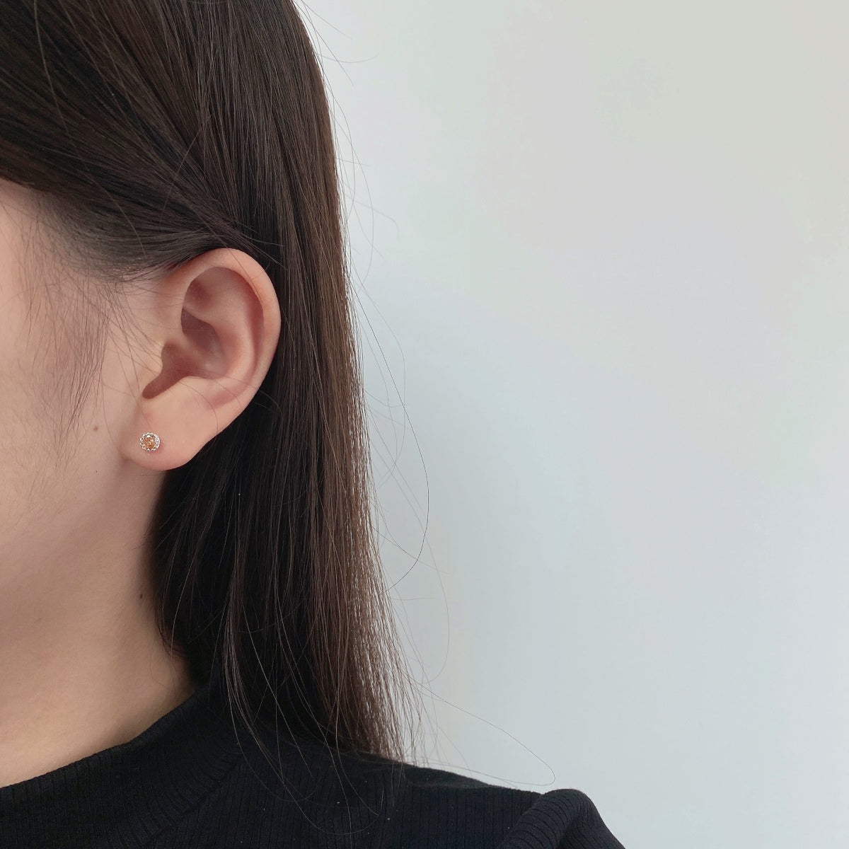 [CiCi]Sparkling Colorful Round Shape Earrings
