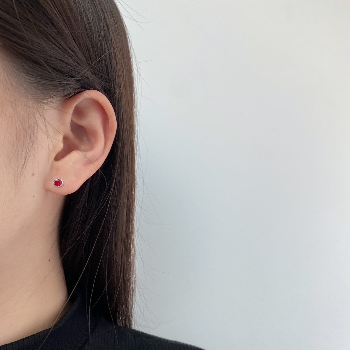 [CiCi]Sparkling Colorful Round Shape Earrings