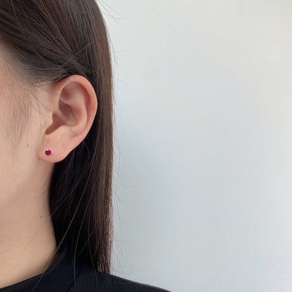 [CiCi]Sparkling Colorful Round Shape Earrings