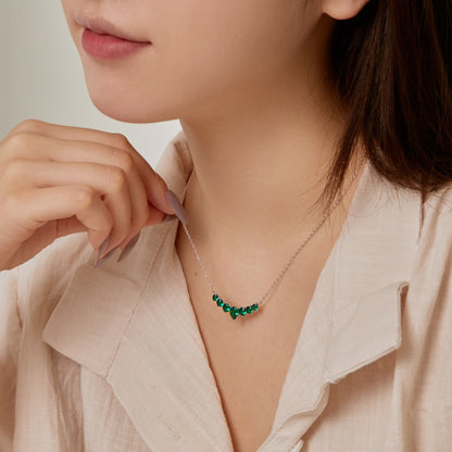 [CiCi]Dainty Colorful Heart Necklace
