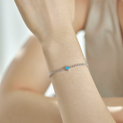 [CiCi]0.5 Carat Elegant Romantic Heart Shape Lover Bracelet