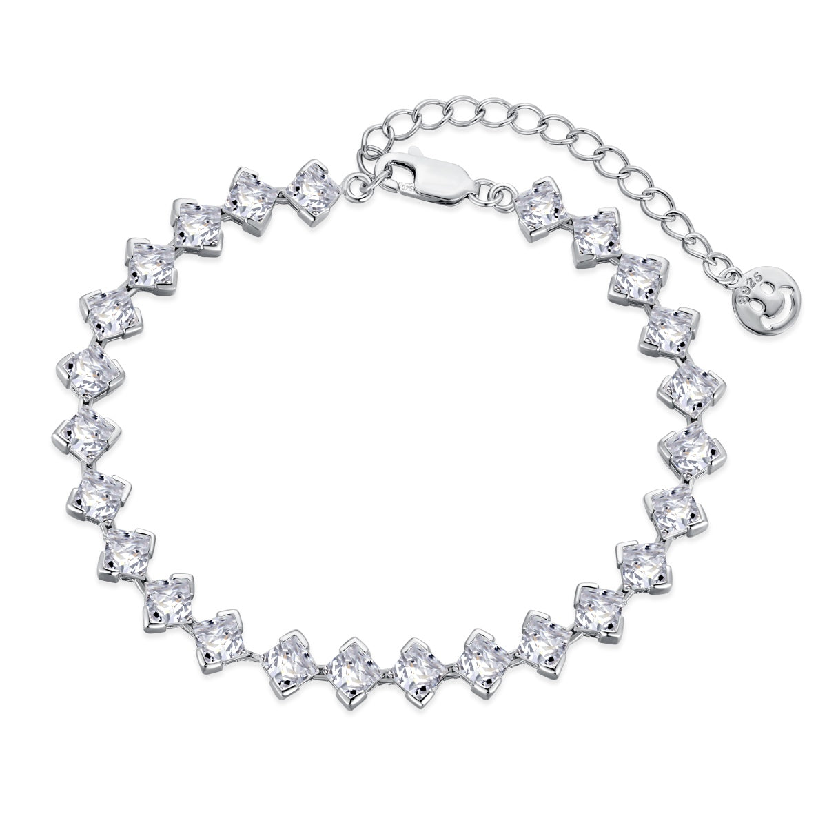 [CiCi]0.5 Carat Ornate Princess Cut Daily Bracelet