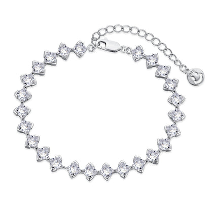 [CiCi]0.5 Carat Ornate Princess Cut Daily Bracelet