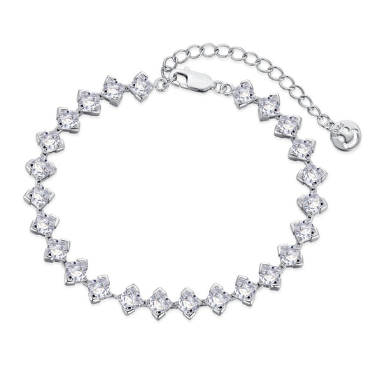 [CiCi]0.5 Carat Ornate Princess Cut Daily Bracelet