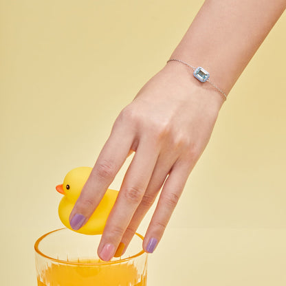 [CiCi]2.0 Carat Sparkling Colorful Emerald Cut Daily Bracelet
