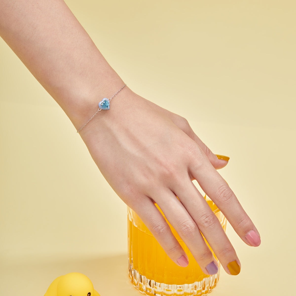 [CiCi]Sparkling Romantic Heart Shape Lover Bracelet