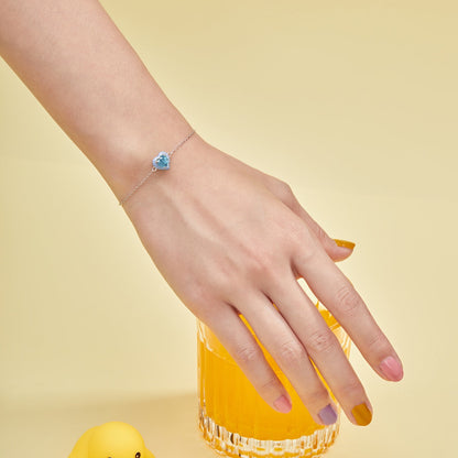 [CiCi]Sparkling Romantic Heart Shape Lover Bracelet