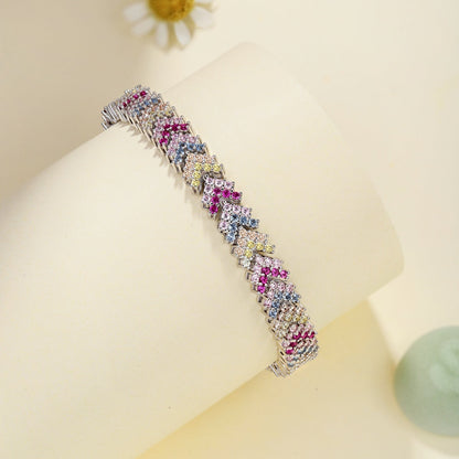 [CiCi]Ornate Sparkling Round Cut Party Bracelet