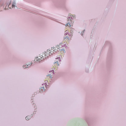 [CiCi]Ornate Sparkling Round Cut Party Bracelet